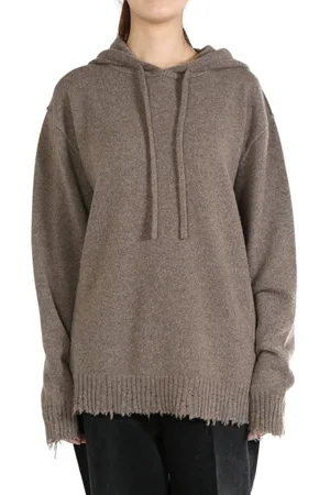 UMA WANG Distressed knitted hoodie