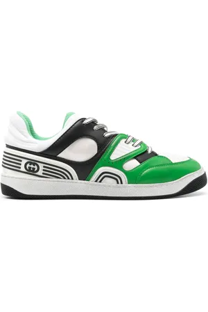 Gucci Basket distressed leather sneakers