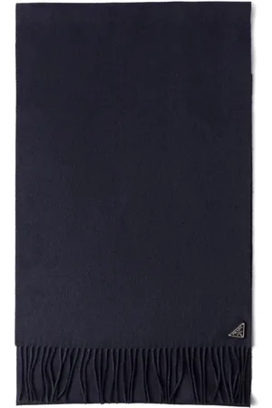 Prada Logo-plaque silk-cashmere scarf