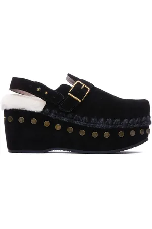 Mou 70mm stud-embellished platform pumps