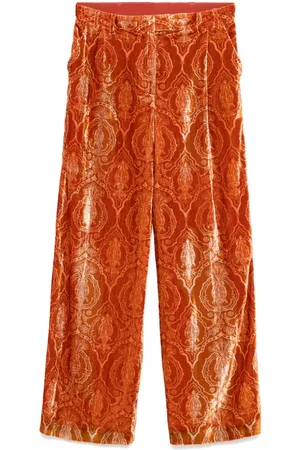 La DoubleJ Devoré-effect trousers