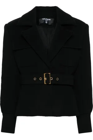 Balmain Notched-lapel belted jacket