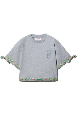 PUCCI Junior Pesci-print cotton T-shirt