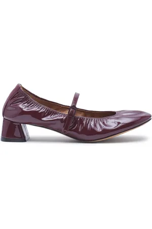 Lanvin Wedge-heel leather ballerinas