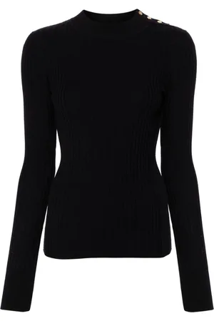 FORTE FORTE Shoulder-button ribbed jumper