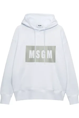 Msgm Logo-print cotton hoodie