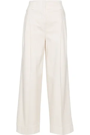 PESERICO SIGN Wide-leg gabardine trousers