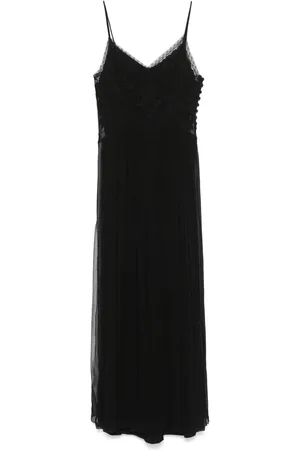 Twin-Set Floral-appliqué maxi dress