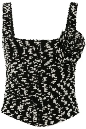 GIUSEPPE DI MORABITO Floral-appliqu?? bustier top