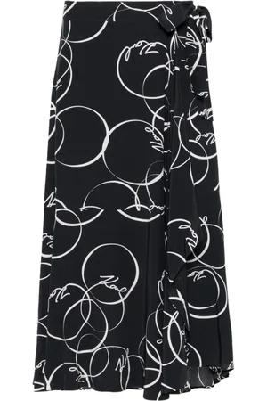 Karl Lagerfeld Circle print wrap skirt