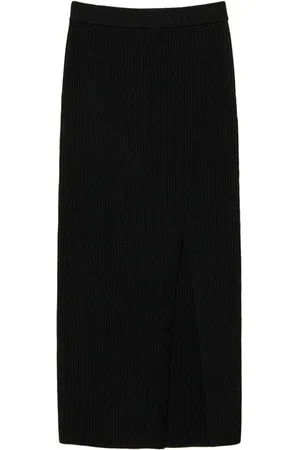 Twin-Set Ribbed-knit midi skirt