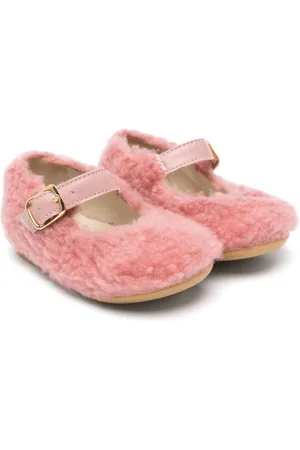 DOUUOD KIDS Faux-shearling ballerina shoes