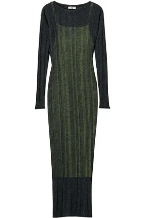 Twin-Set Ribbed-knit midi dress