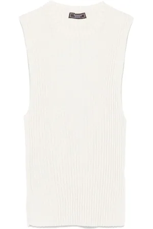PESERICO SIGN Fine-ribbed tank top
