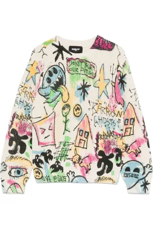 BARROW Graffiti-print sweater