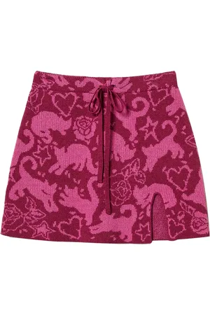 Twin-Set Patterned-jacquard skirt