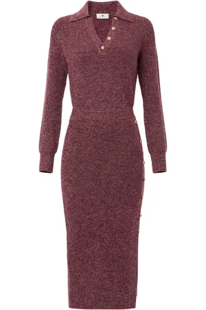 Elisabetta Franchi Ribbed-knit midi skirt