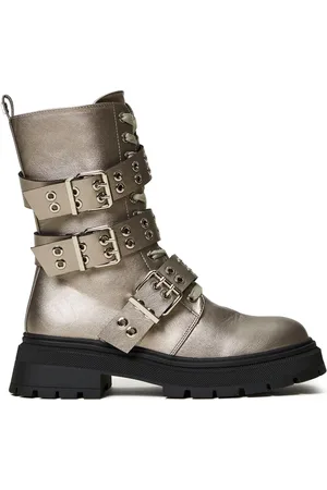 Twin-Set 50mm laminated strap boots