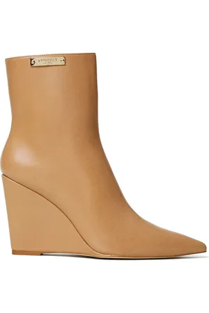Twin-Set 100mm logo-plaque ankle boots