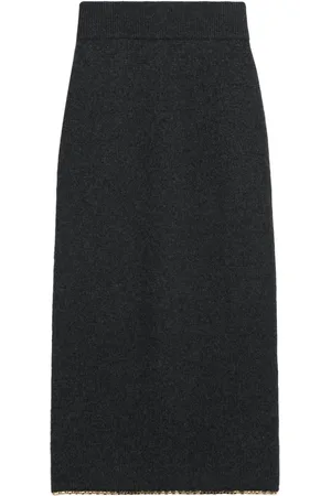 Totême Chain-embellished knitted skirt
