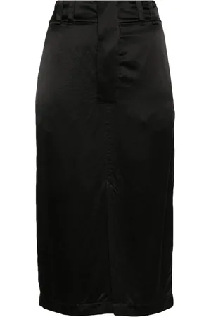 Saint Laurent Silk midi skirt