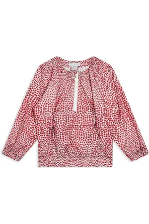 Stella McCartney Heart-print zipper blouse