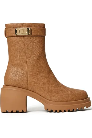 Twin-Set 70mm logo-plaque ankle boots
