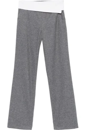 Claudie Pierlot Straight-leg contrasting belt trousers
