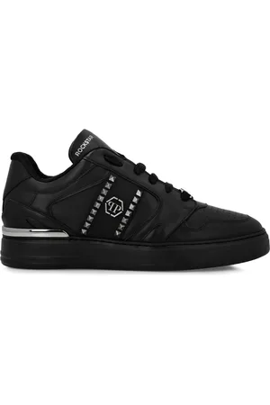 Philipp Plein Stud-embellished leather sneakers