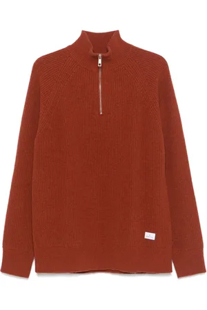 Manuel Ritz Half-zip rib sweater