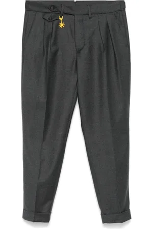 Manuel Ritz Flannel double-pleat trousers