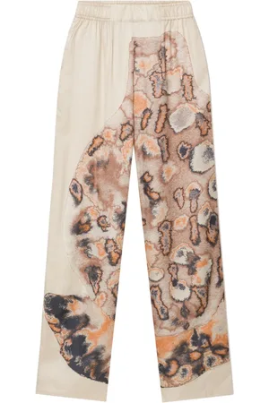 AERON Cougar-print trousers