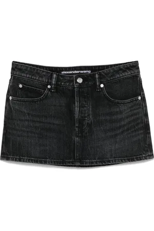 Alexander Wang Crystal denim mini skirt