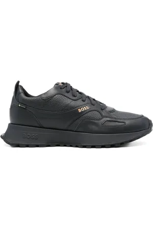 HUGO BOSS Waterproof polished-leather sneakers