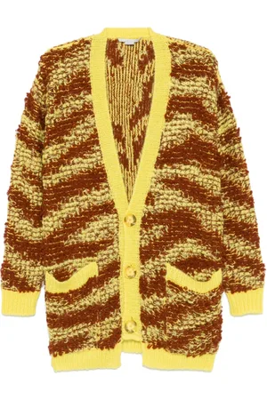 Stella McCartney Tiger-pattern bouclé cardigan