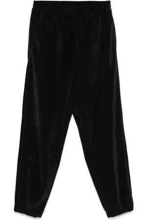 Emporio Armani Ribbed velour track pants