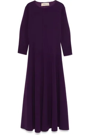 BLANCA Crepe-texture midi dress