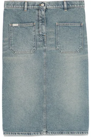 Courrèges Denim midi skirt