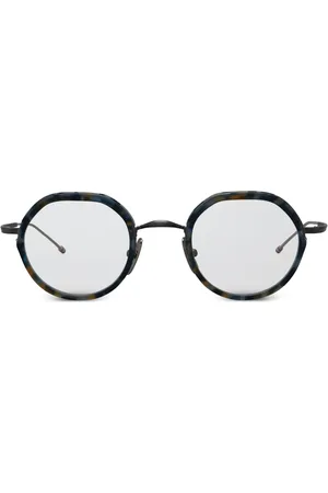 Thom Browne Tortoiseshell round-frame glasses