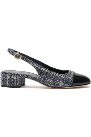 Scarosso 35mm Coco Blue Tweed pumps