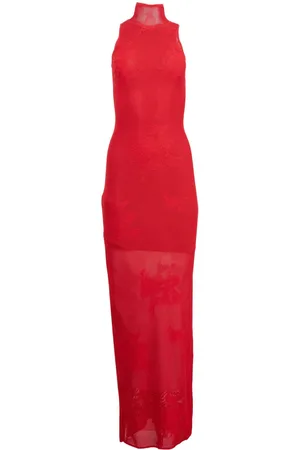FLEUR DU MAL Pointelle-knit racer dress