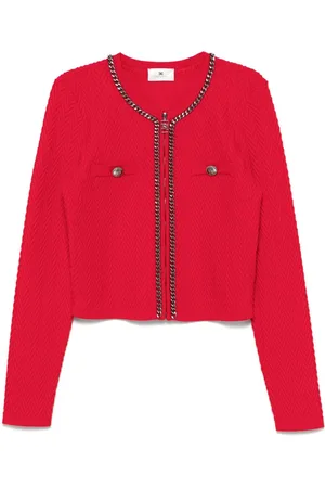 Elisabetta Franchi Herringbone-stitch cardigan