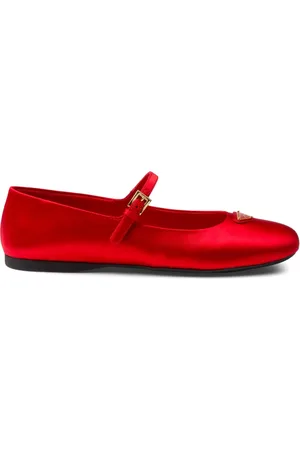 Prada Satin-finish ballerina shoes