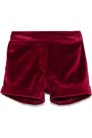 SIOLA Velvet turn-up shorts