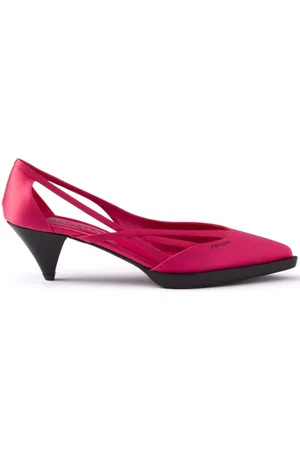 Prada 55mm satin cut-out pumps