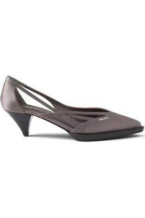 Prada 55mm satin cut-out pumps