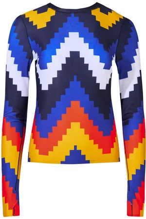 Perfect Moment Chevron-print compression top