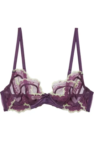 FLEUR DU MAL Hendrix embroidered demi bra