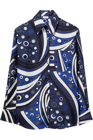 Puccini Fontane-print silk shirt