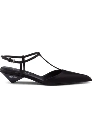 Prada 35mm satin slingback pumps
